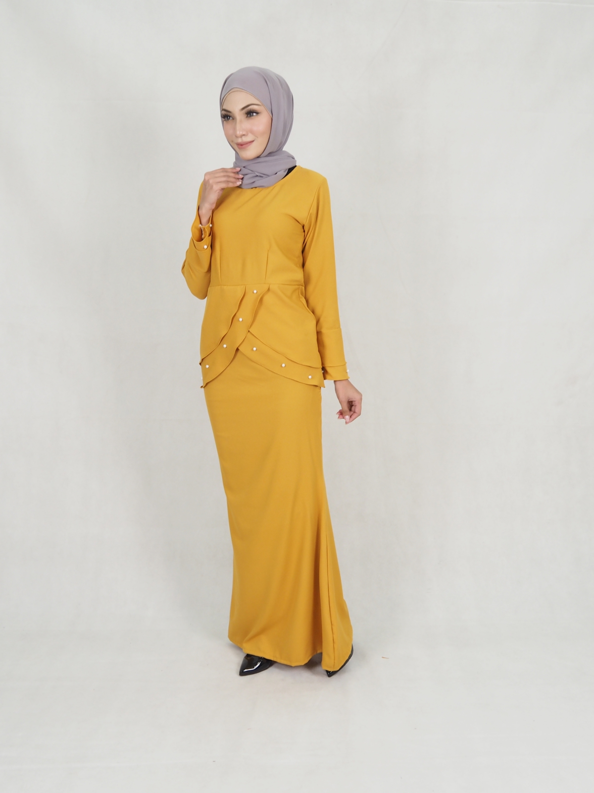 SW5399 (BREASTFEEDING) PEARL BAJU KURUNG MUSTARD