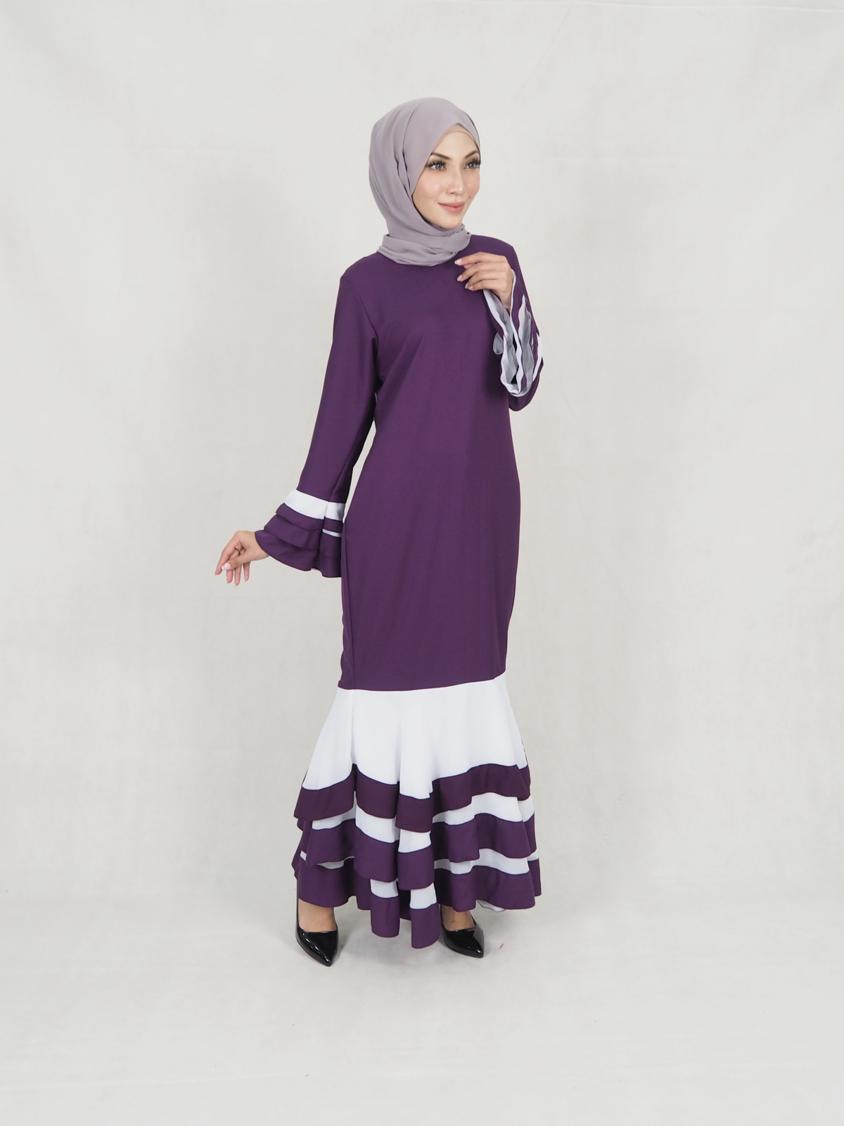 SW5400 (BREASTFEEDING)  Layer Jubah Purple