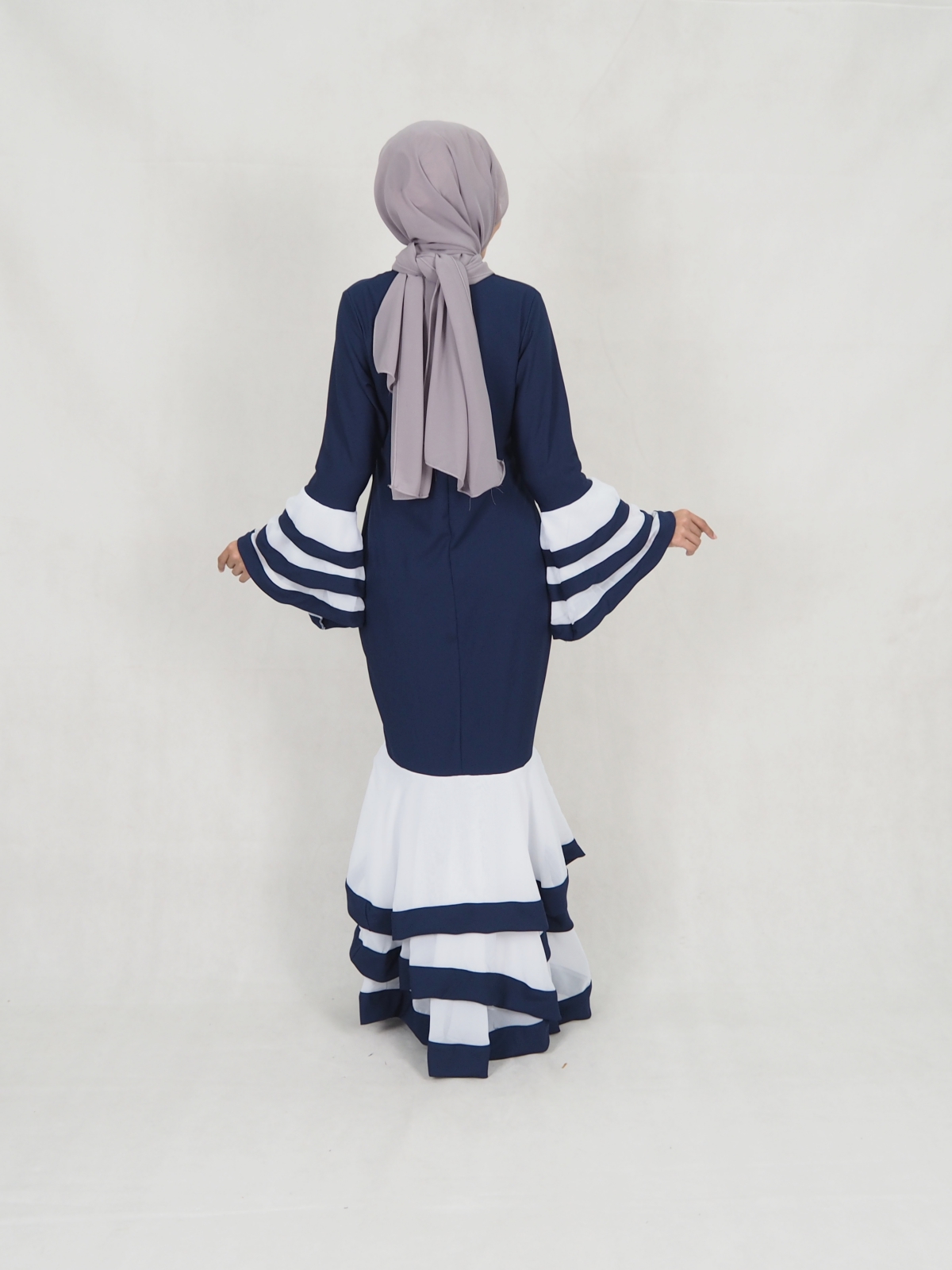 SW5400 (BREASTFEEDING)  Layer Jubah Navy Blue