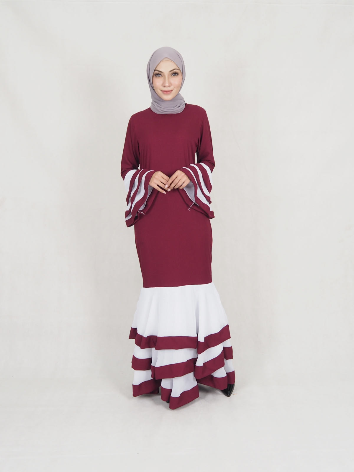 SW5400 (BREASTFEEDING)  Layer Jubah Maroon