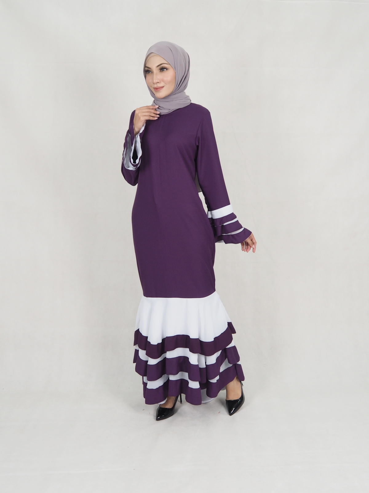 SW5400 (BREASTFEEDING)  Layer Jubah Purple