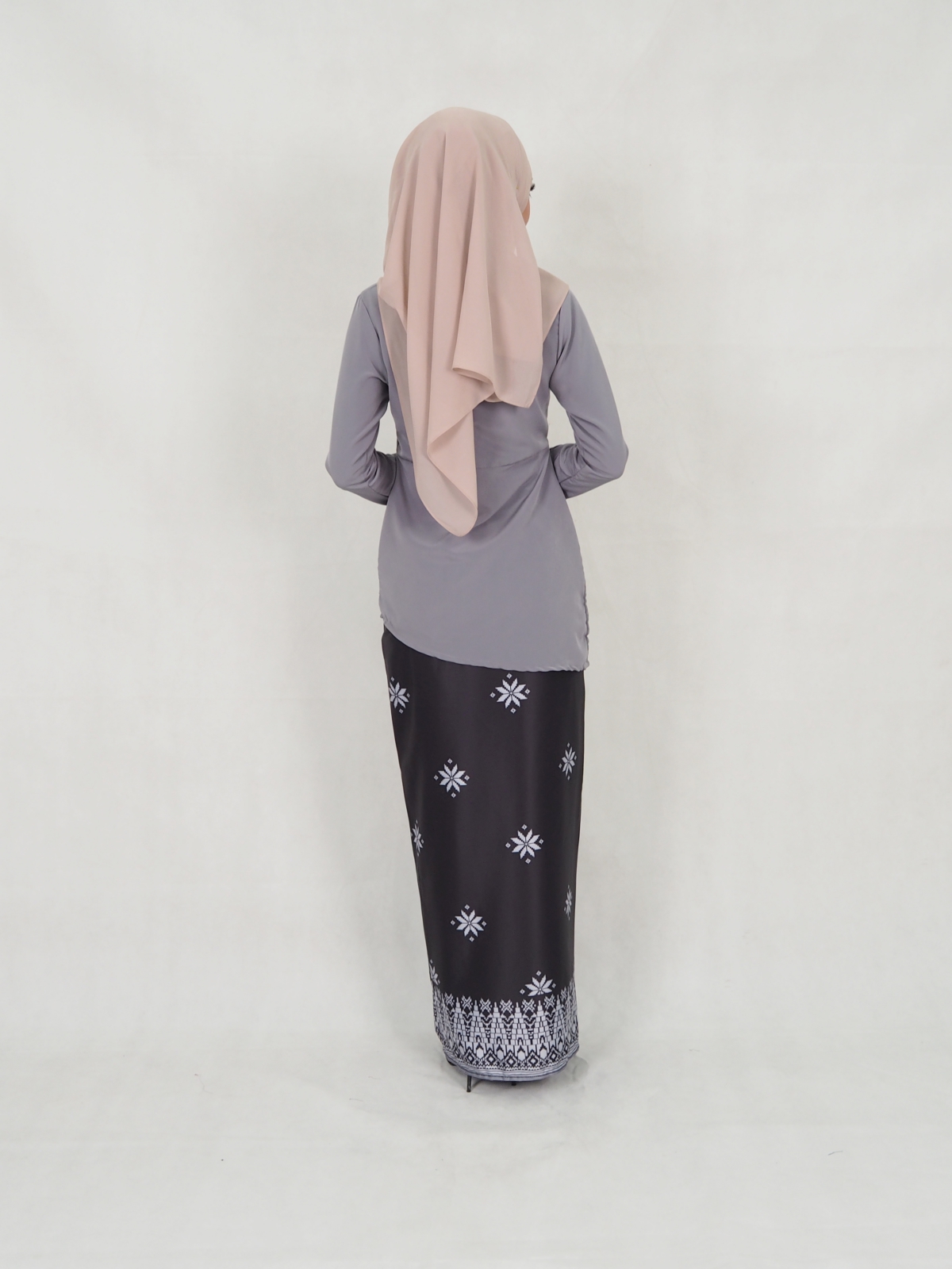 SW5402 (BREASTFEEDING) Songket Printed Baju Kurung Grey