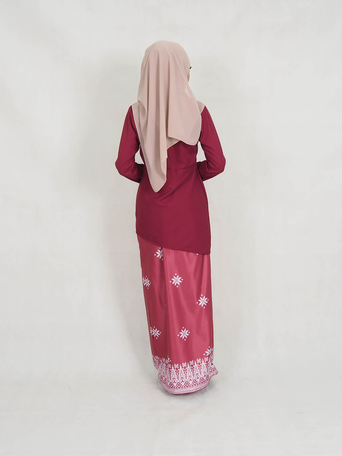 SW5402 (BREASTFEEDING) Songket Printed Baju Kurung Maroon