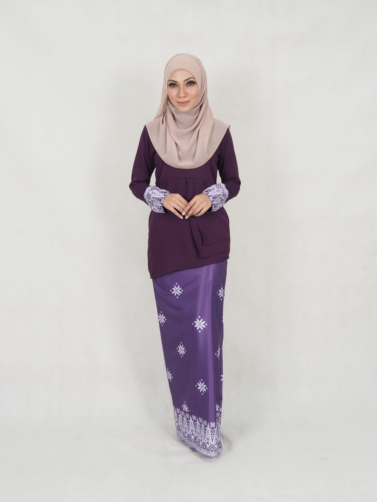 SW5402 (BREASTFEEDING) Songket Printed Baju Kurung Purple