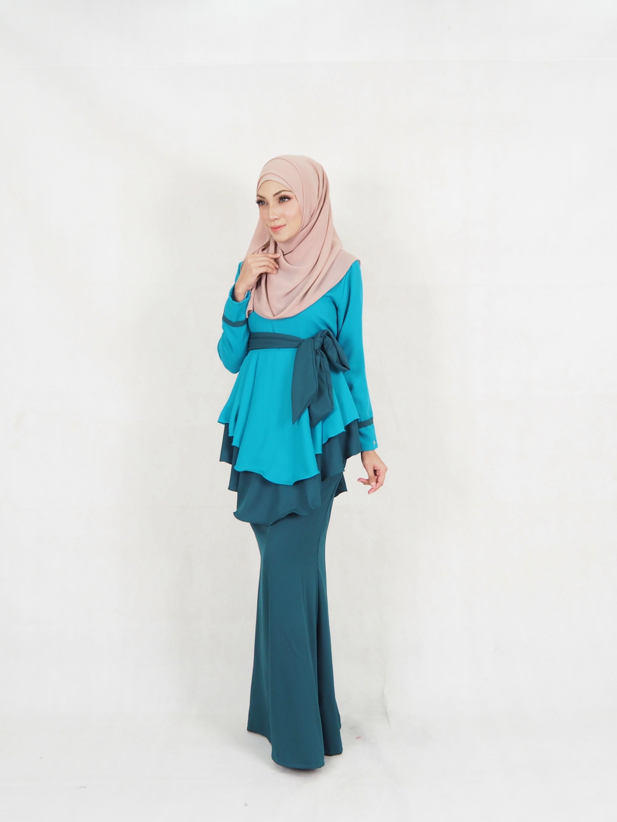 SW5403 (BREASTFEEDING) Ribbon Baju Kurung Green