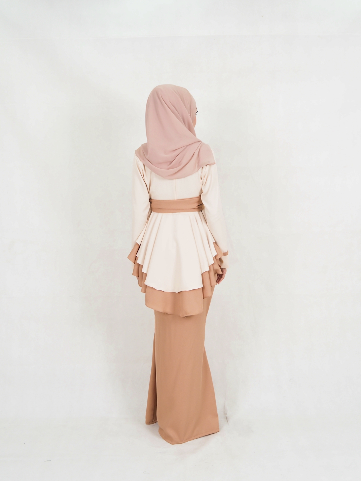SW5403 (BREASTFEEDING) Ribbon Baju Kurung Cream