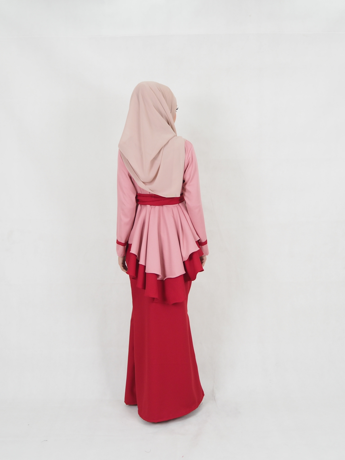 SW5403 (BREASTFEEDING) Ribbon Baju Kurung Dusty Pink