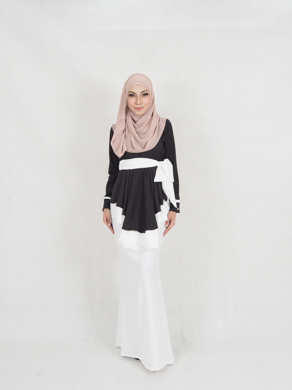SW5403 (BREASTFEEDING) Ribbon Baju Kurung Black