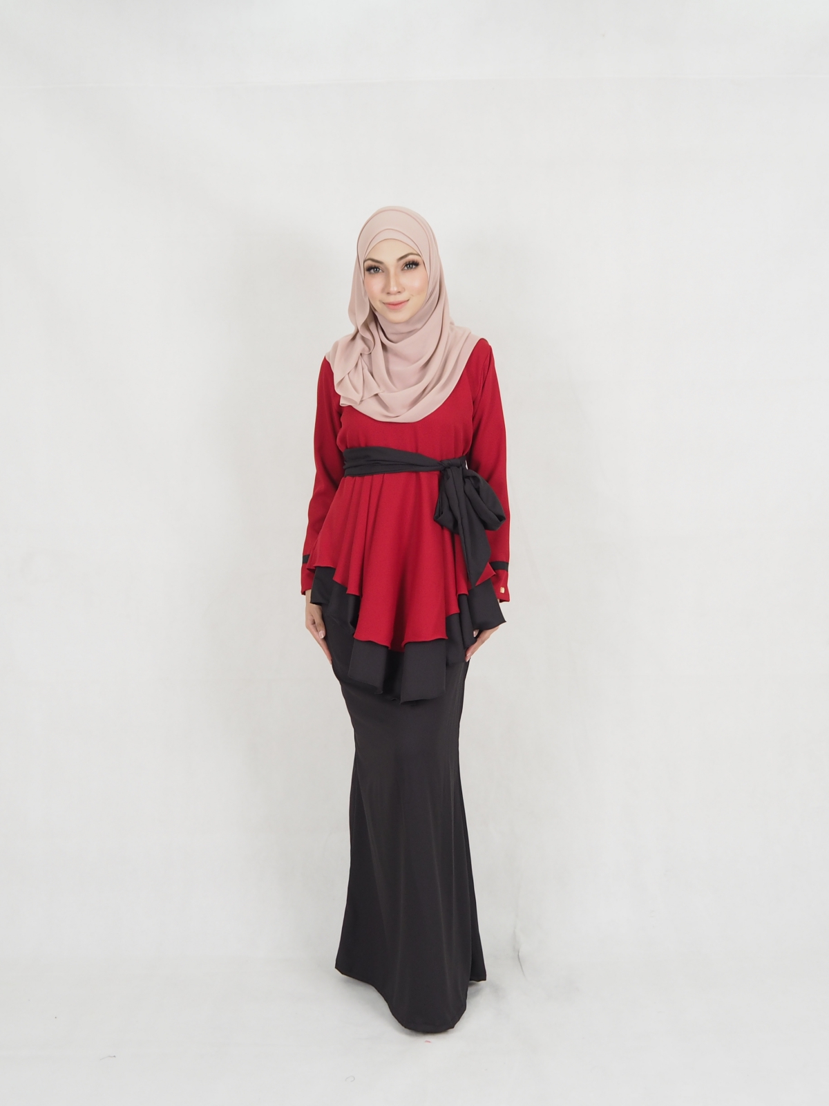 SW5403 (BREASTFEEDING) Ribbon Baju Kurung Maroon
