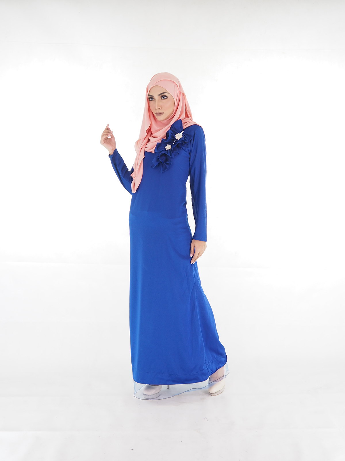 SW5405 (MATERNITY) Swarovski Jubah Blue