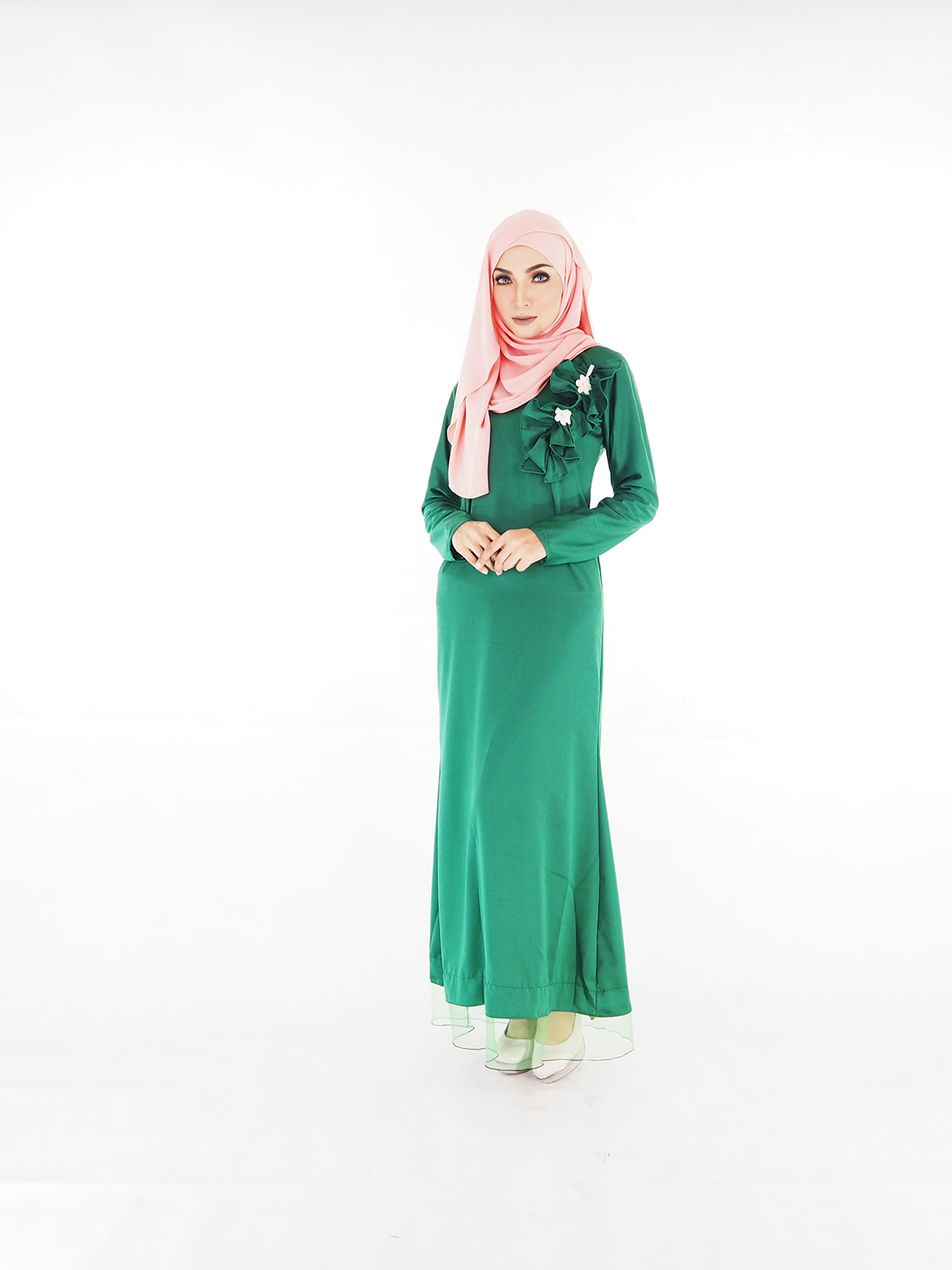 SW5405 (MATERNITY) Swarovski Jubah Green