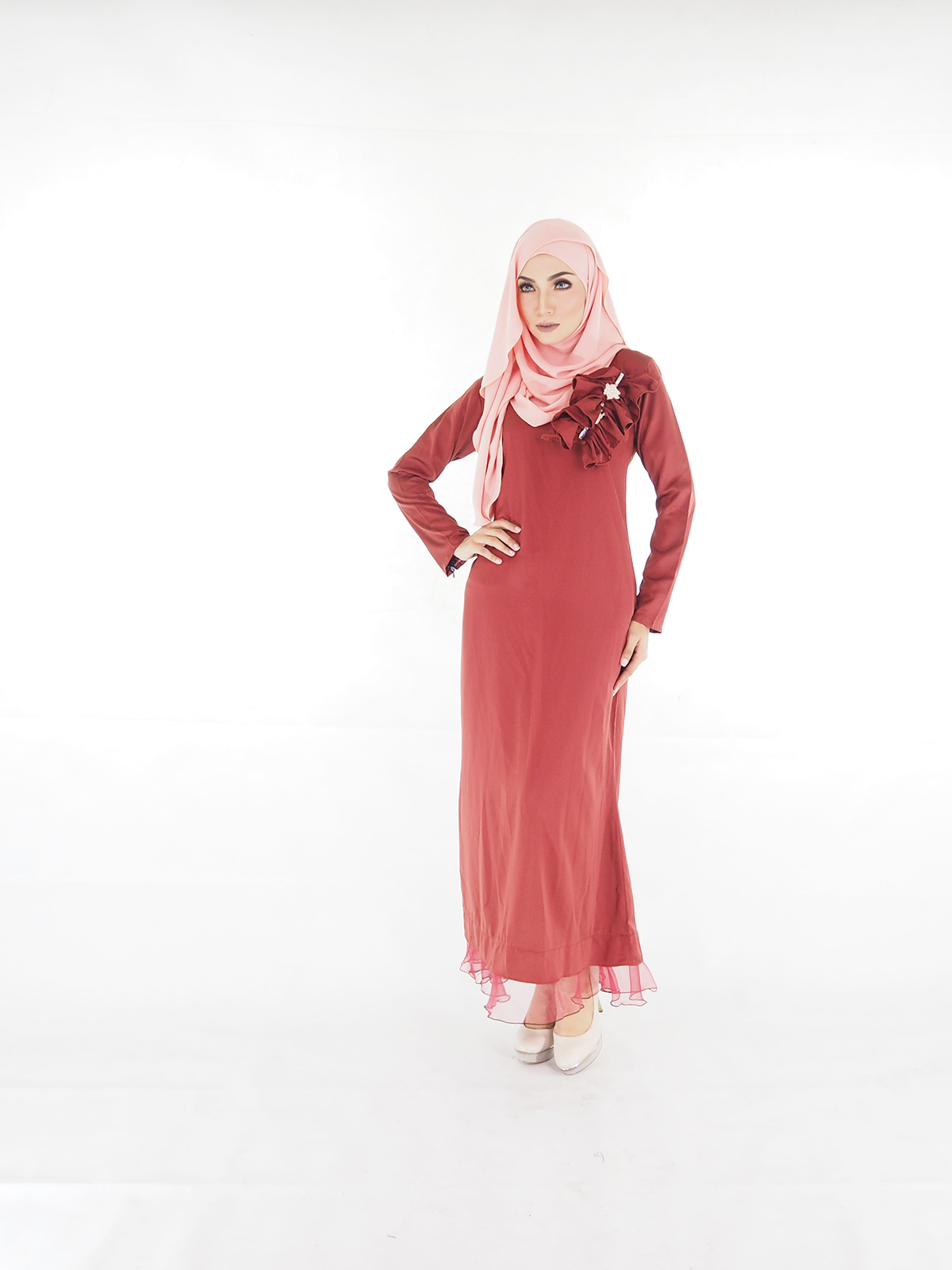 SW5405 (MATERNITY) Swarovski Jubah Maroon
