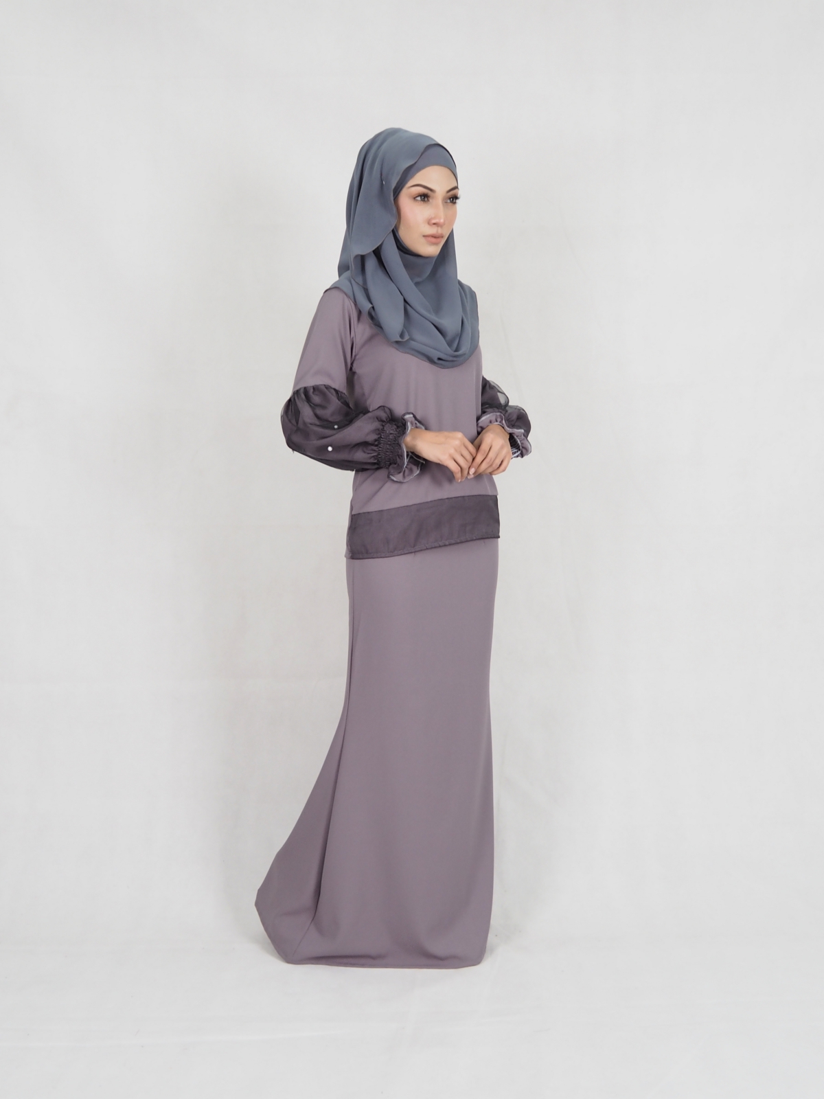 SW5408 Pearl Baju Kurung Grey
