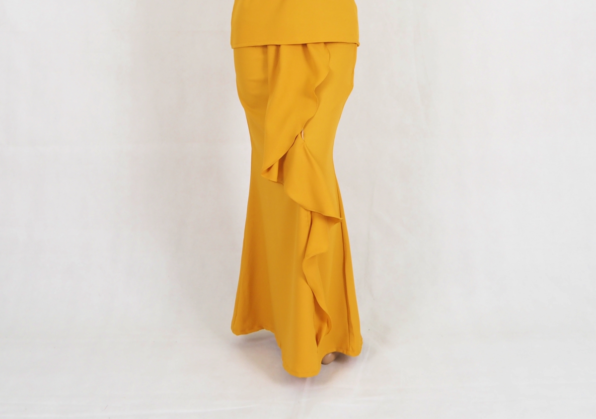SW5410  (PLUS SIZE) Women's Skirt Mustard