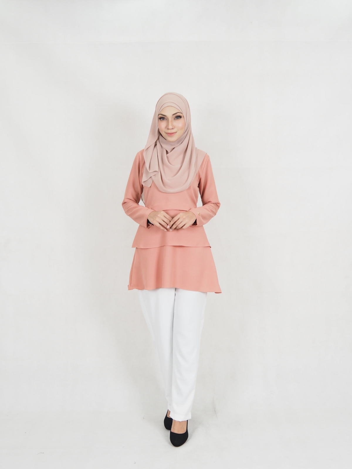 SW5412 (BREASTFEEDING) Blouse + Palazzo Set Peach