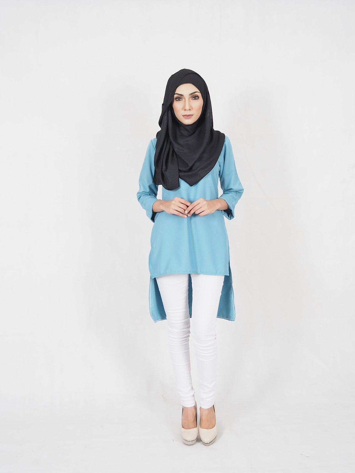 SW5418 (PLUS SIZE BREASTFEEDING) Blouse Blue