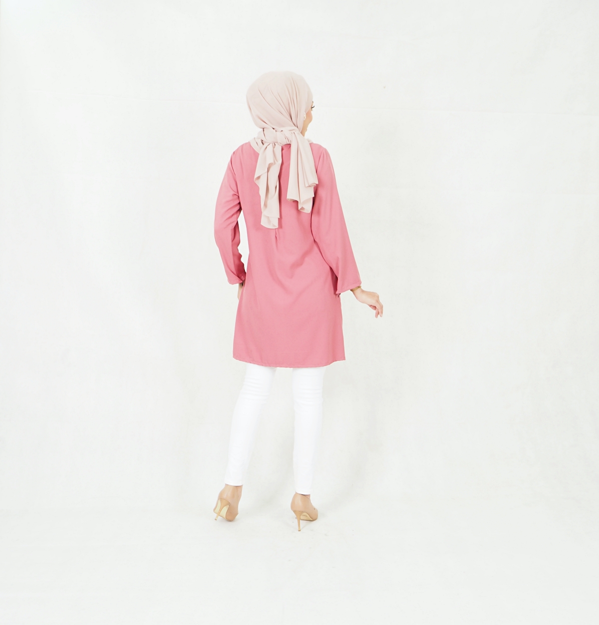 SW5420 (PLUS SIZE)  Women Blouse Pink