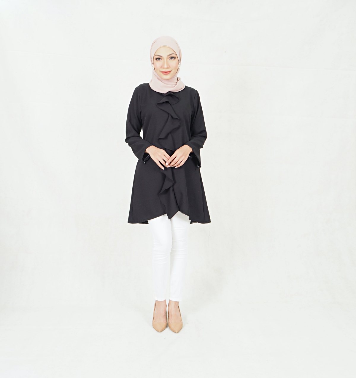 SW5420 (PLUS SIZE)  Women Blouse Black
