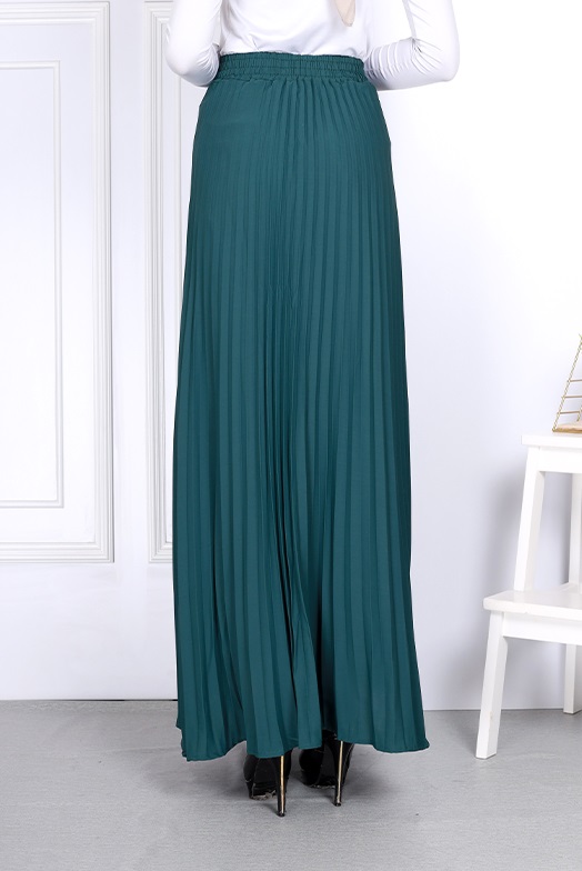 QA-815 PLEATED MAXI SKIRT AS PICTURE