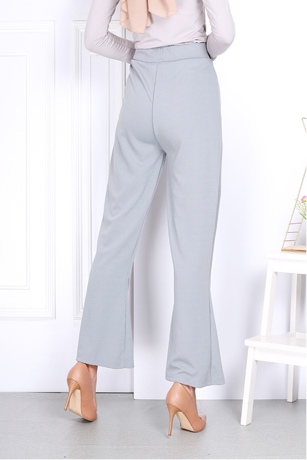 QA-818 BOOTCUT PANTS LIGHT GREY