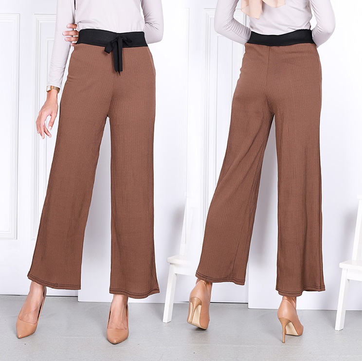 QA-822 TIE STRAIGHT CUTTING PANTS KHAKI