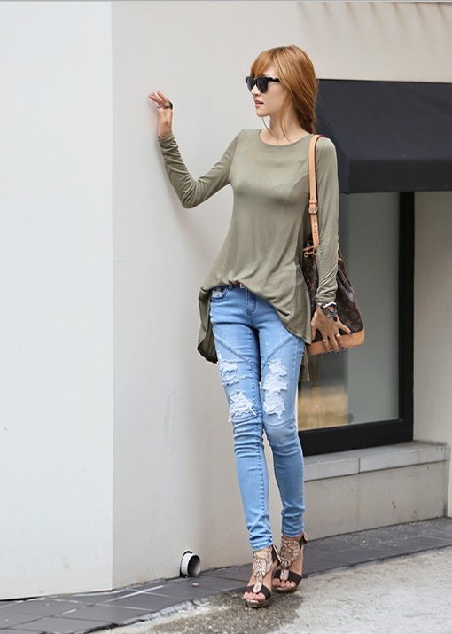 BM71365 Korean Basic Casual Top As Picture