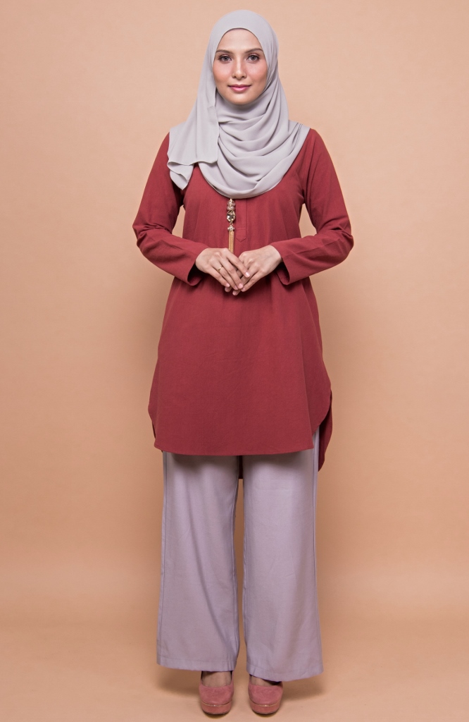 BM71367 Women's Linen Top Brick