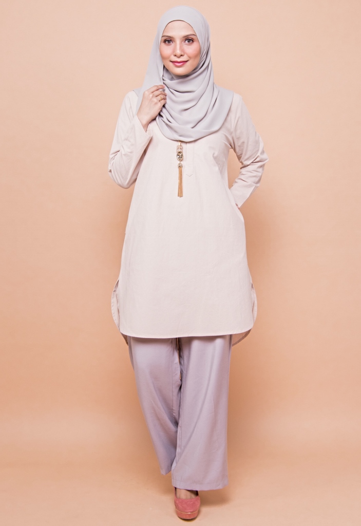 BM71367 Women's Linen Top Light Almond