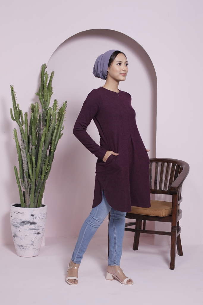 BM71370 Ironless Tunic Blouse Mulberry