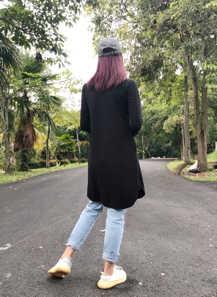 BM71370 Ironless Tunic Blouse Black