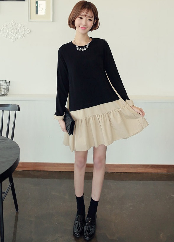 BM71371 Dual Tone Dress As Picture