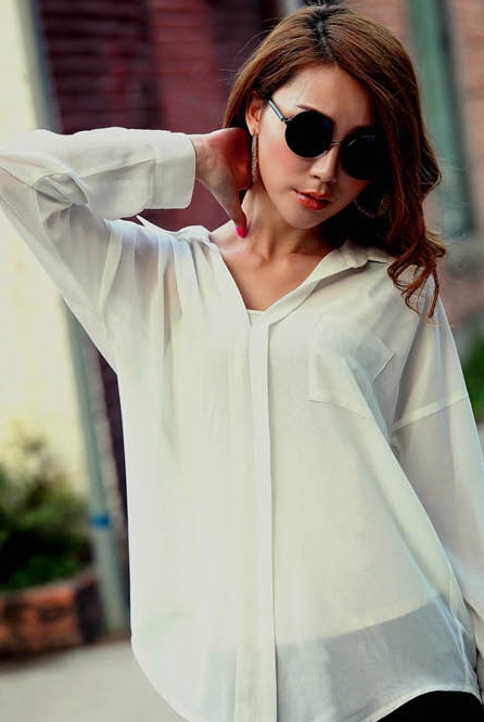 BM71379 Korean Stylish Top White