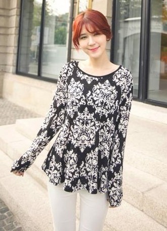 BM71381 Casual Printed Top As Picture