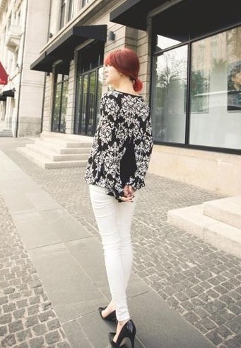 BM71381 Casual Printed Top As Picture