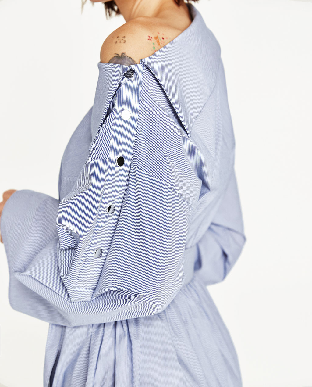 BM71383 Trendy Slash Neck Shirt As Picture