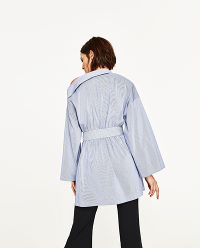 BM71383 Trendy Slash Neck Shirt As Picture