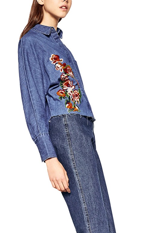 BM71392 Denim Button Shirt As Picture