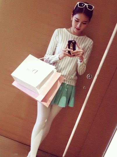 BM71395 Casual Stripe Top White