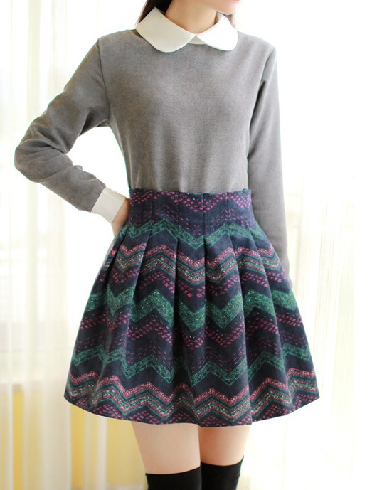 BM71396 Collared Women's Top Grey