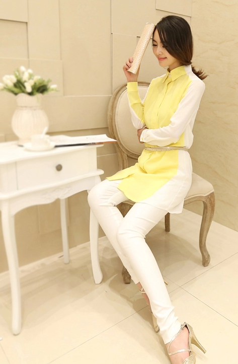 BM71400 Button Shirt Yellow