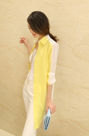 BM71400 Button Shirt Yellow