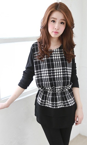 BM71403 Printed Korean Top As Picture