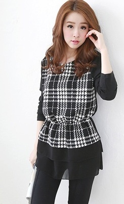 BM71403 Printed Korean Top As Picture