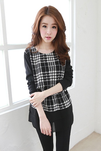 BM71403 Printed Korean Top As Picture