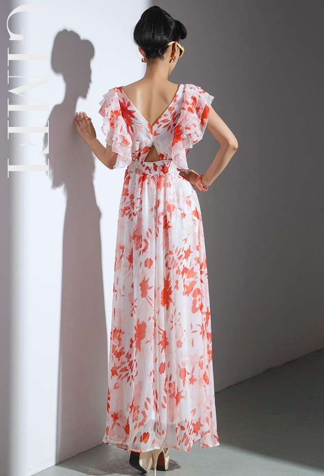 BM71409 Evening Ruffles Dress As Picture