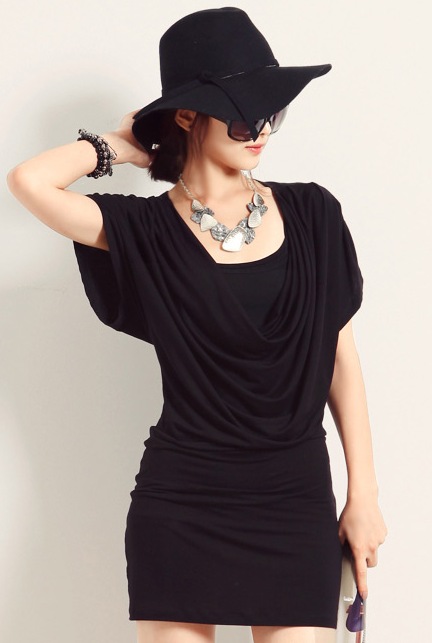 BM71412 Casual Sexy Dress Black