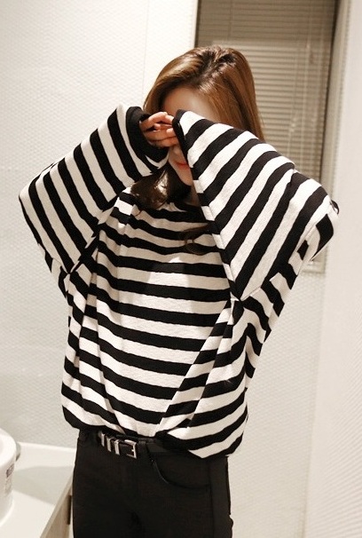 BM71414 Korean Stripe Top As Picture