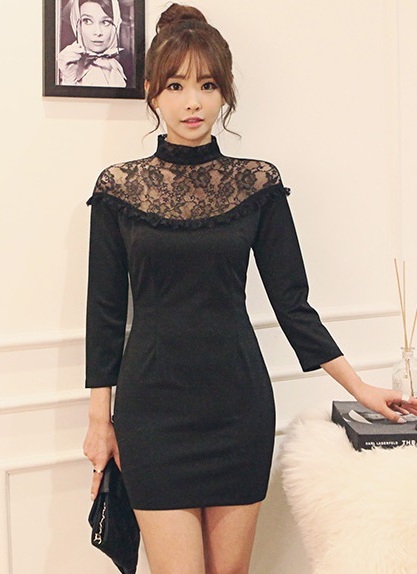 BM71420 Lace Dress Black