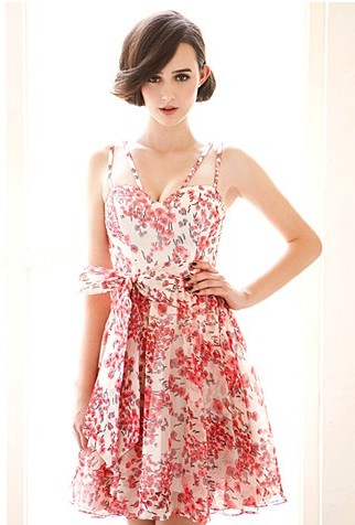 BM71422 Sexy Korean Floral Dress As Picture