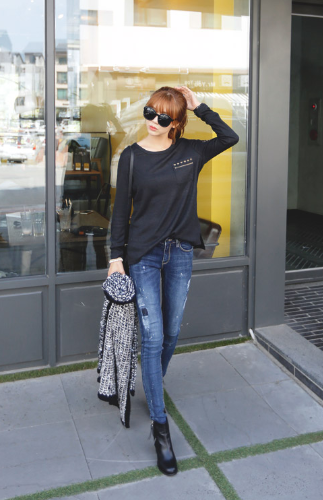 BM71427 Casual Korean Top Black